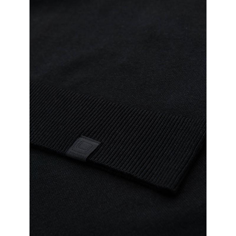 Pánský pletený svetr se strukturovanými puntíky - tmavě modrý V1 OM-SWSW-0118