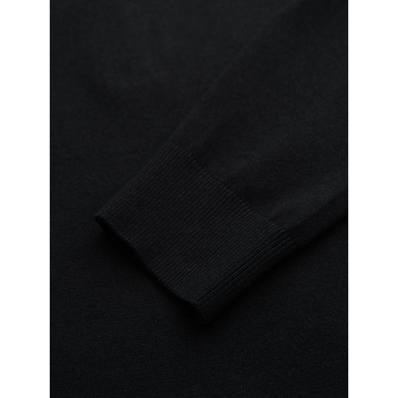 Pánský pletený svetr se strukturovanými puntíky - tmavě modrý V1 OM-SWSW-0118