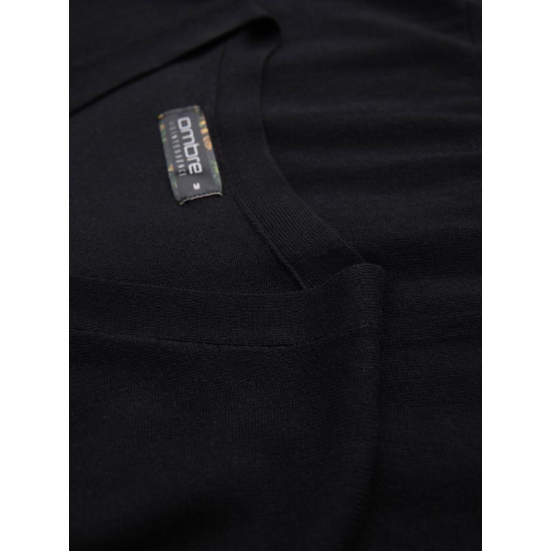 Pánský pletený svetr se strukturovanými puntíky - tmavě modrý V1 OM-SWSW-0118