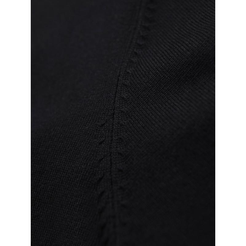 Pánský pletený svetr se strukturovanými puntíky - tmavě modrý V1 OM-SWSW-0118