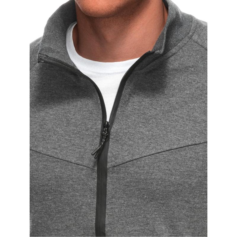 Pánska mikina s kapucňou B1591 - tmavosivá