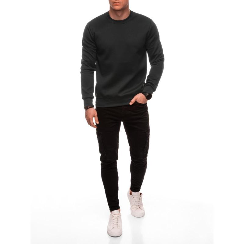 Férfi egyenruhás pulóver BASIC kerek nyakkal - bordó V8 EM-SSBN-0100 EM-SSBN-0100