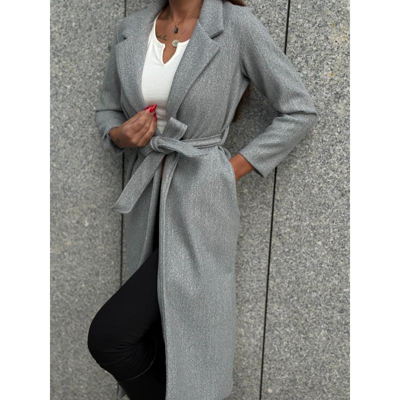 Dámský kabát CLR034 – šedý