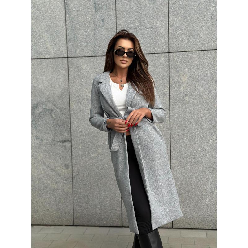 Dámský kabát CLR034 – šedý