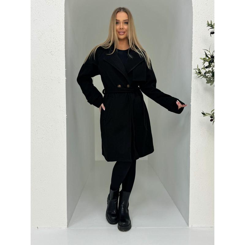Módna dámska bunda CLR038 – čierna