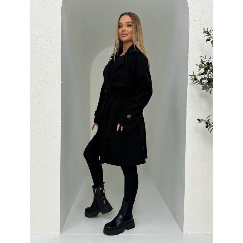 Módní dámský kabát CLR038 – černý
