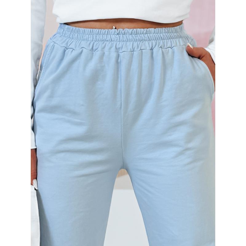 Dámské tepláky se širokými nohavicemi DRESLINA modré