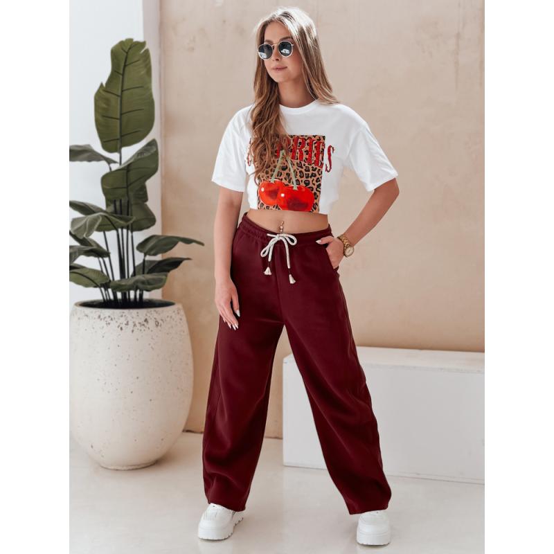 Dámske tričko oversize s čerešničkou VISONKA biela