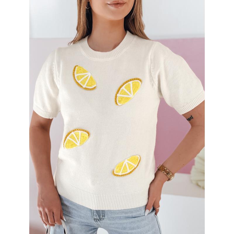 Női oversize pulóver CYTRYNKA ecru citromokkal