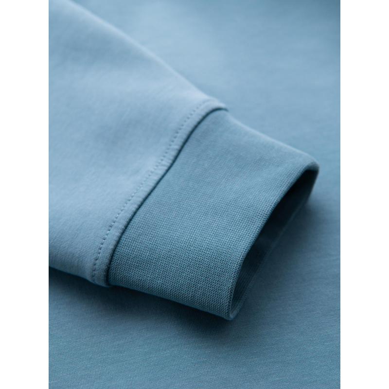 Pánska mikina BASIC z bavlny s kapucňou a zipsom - grafitová V11 OM-SSBZ-0160