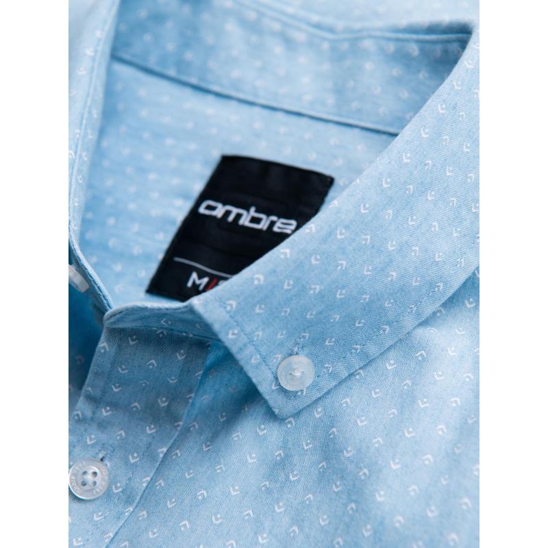 Férfi mintás vékony farmering zsebbel - világoskék V1 OM-SHDS-0179