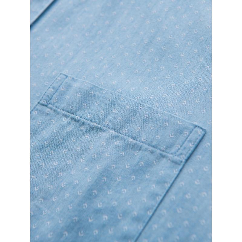 Férfi mintás vékony farmering zsebbel - világoskék V1 OM-SHDS-0179