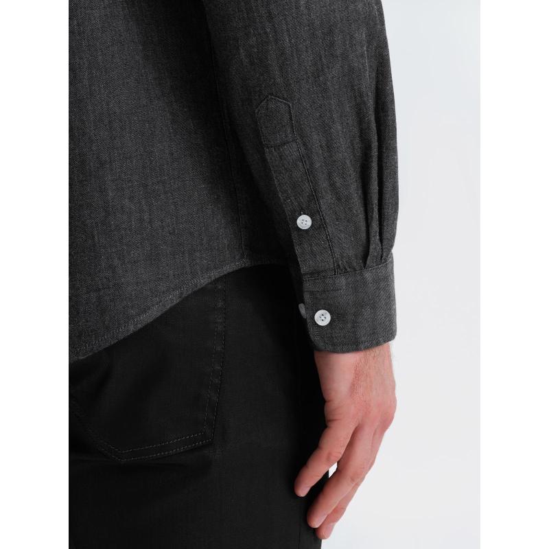Férfi farmering hímzett zsebbel - fekete V2 OM-SHDS-0181