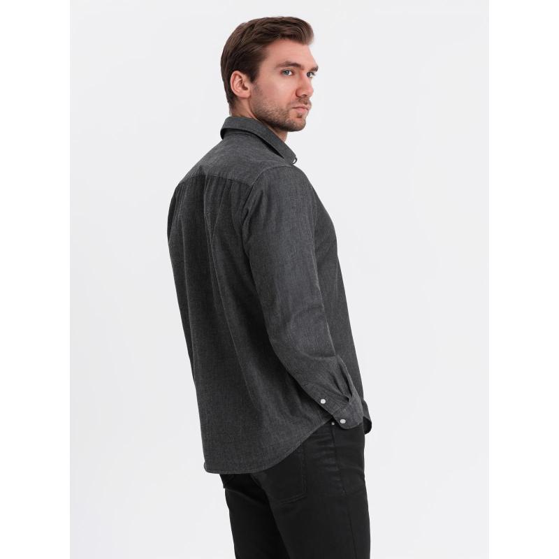 Férfi farmering hímzett zsebbel - fekete V2 OM-SHDS-0181