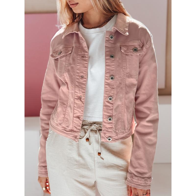 Dámská krátká džínová bunda PASTELLO růžová