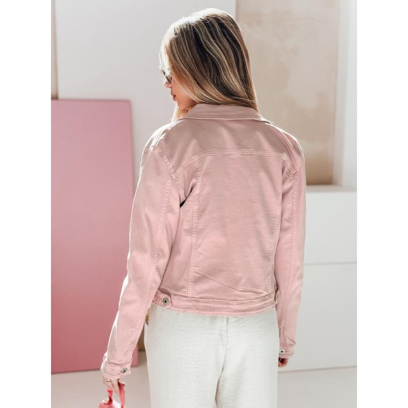 Dámská krátká džínová bunda PASTELLO růžová