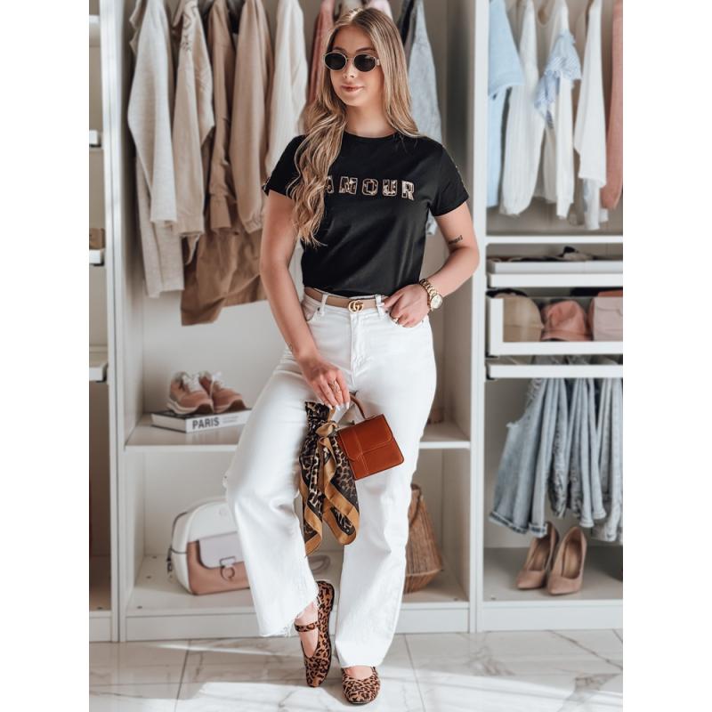 Dámské tričko s výšivkou AMOROSA černá