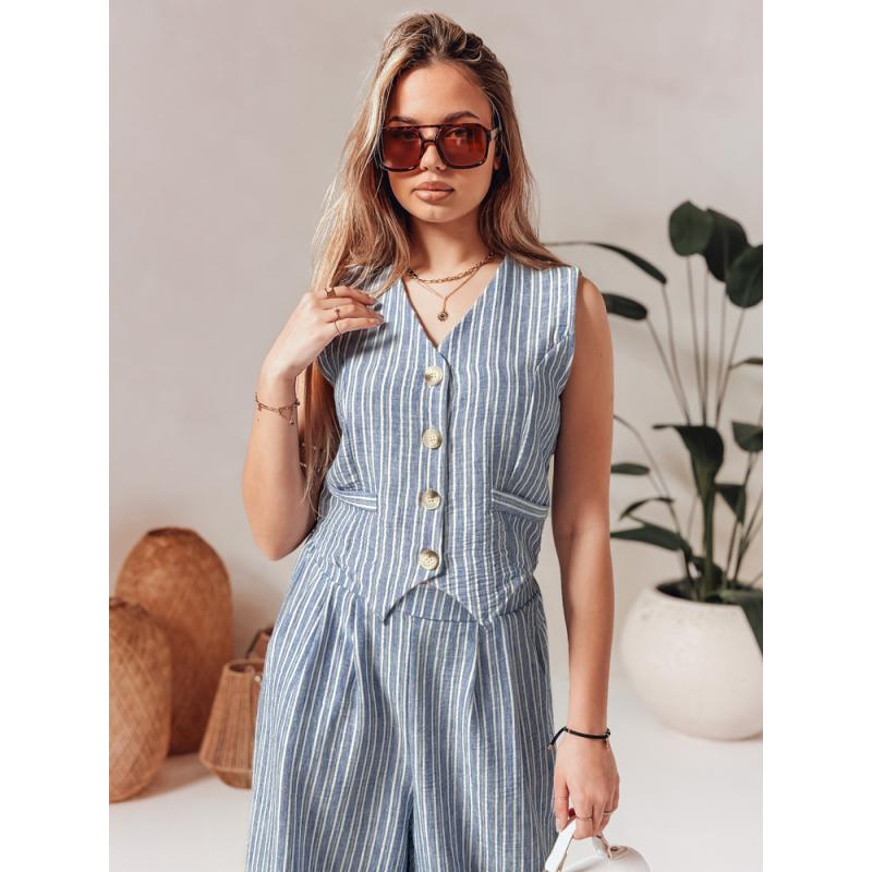 Dámská sako bez rukávů LINELIA, modré