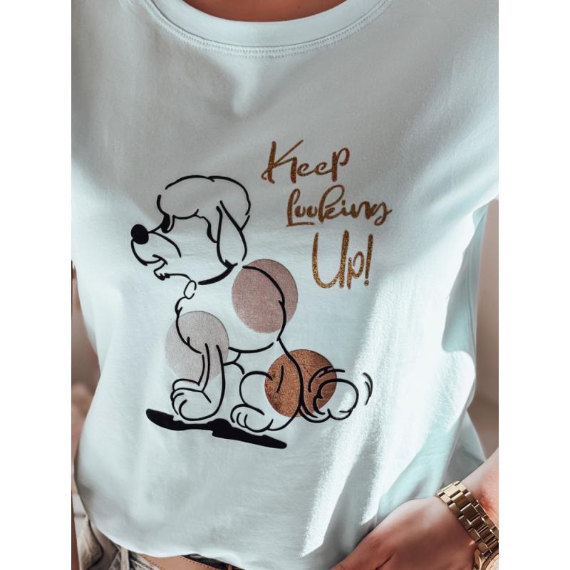 Dámské tričko s pudlíkem LUMIFITU modré