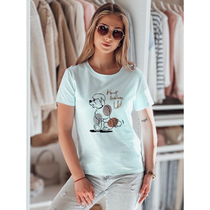 Dámské tričko s pudlíkem LUMIFITU modré