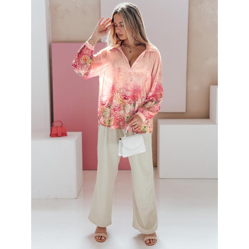 Dámské kalhoty se širokými nohavicemi MILLIVIO khaki barva