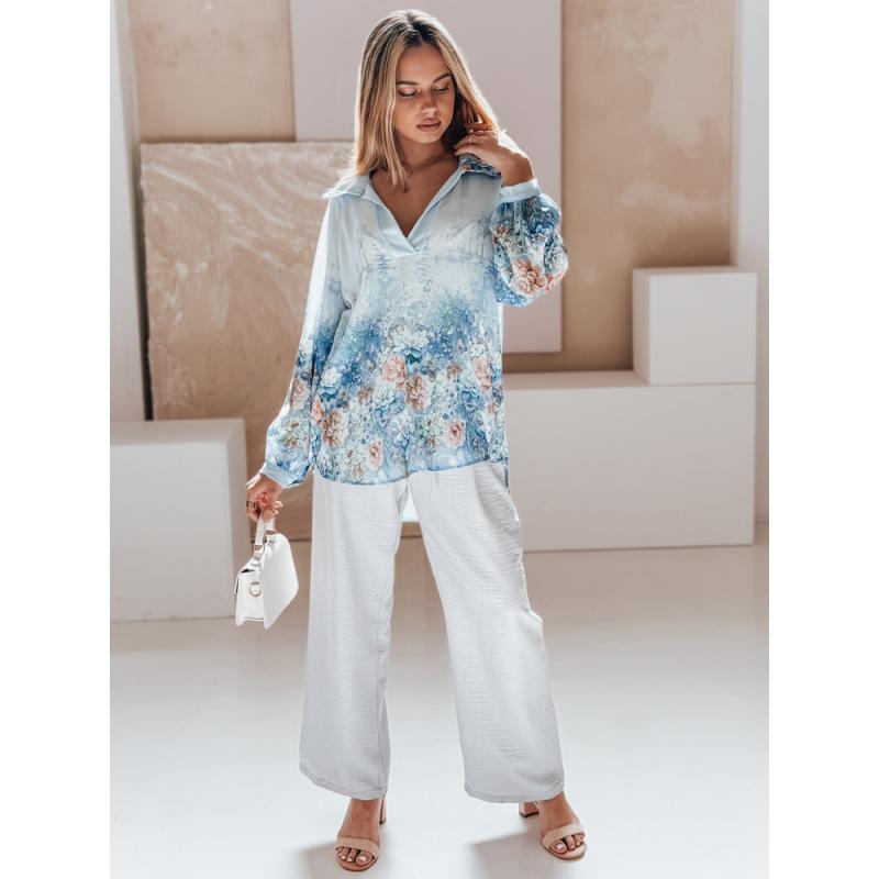 Dámské kalhoty se širokými nohavicemi MILLIVIO šedé