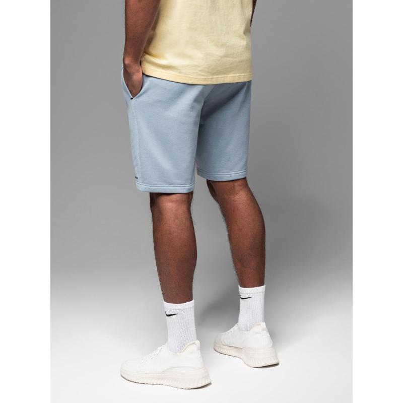 Pánské přiléhavé krátké potištěné kraťasy - světle modré V1 OM-SRSK-0138