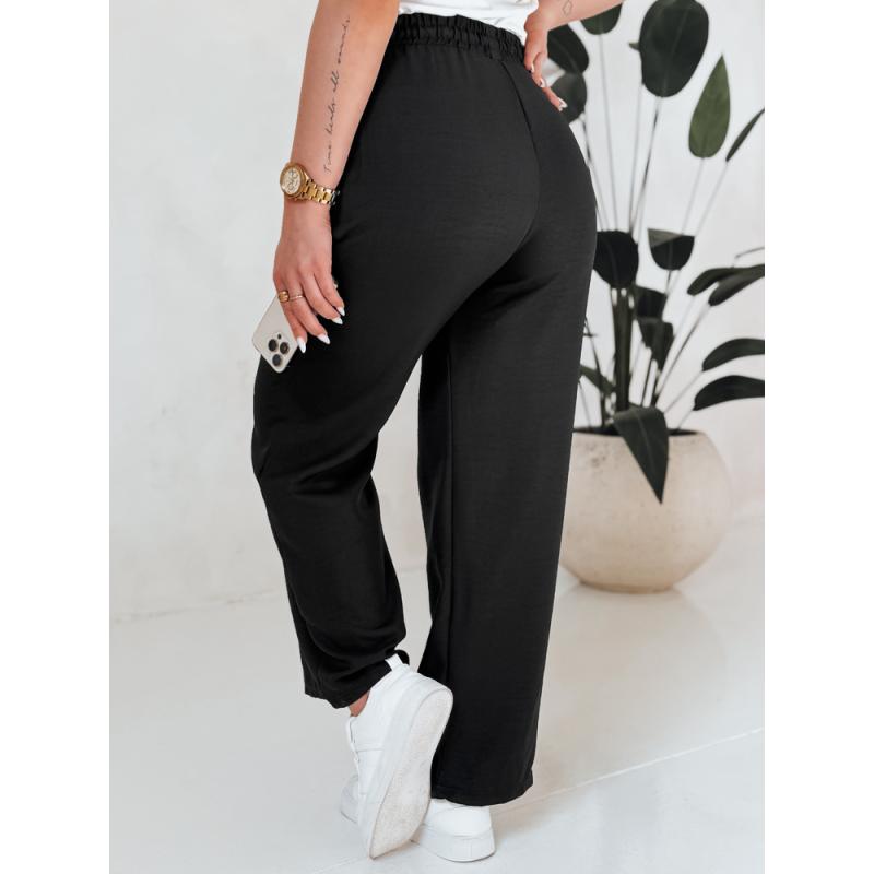 Dámské kalhoty s širokými nohavicemi MILLIVIO černé