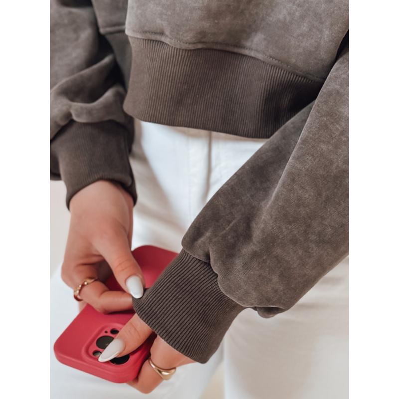 Dámská oversize mikina tie-dye se srdcem DESSER grafitová