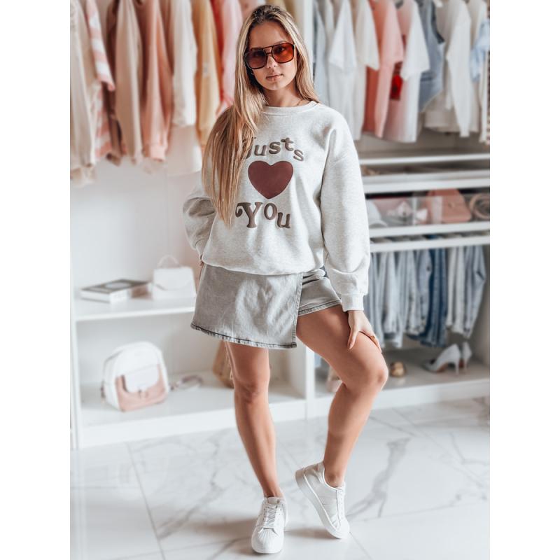 Női oversize pulóver FEELME szürke