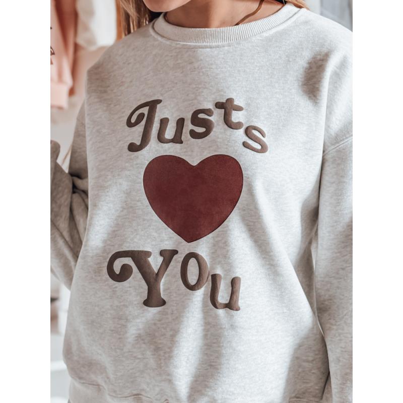 Női oversize pulóver FEELME szürke