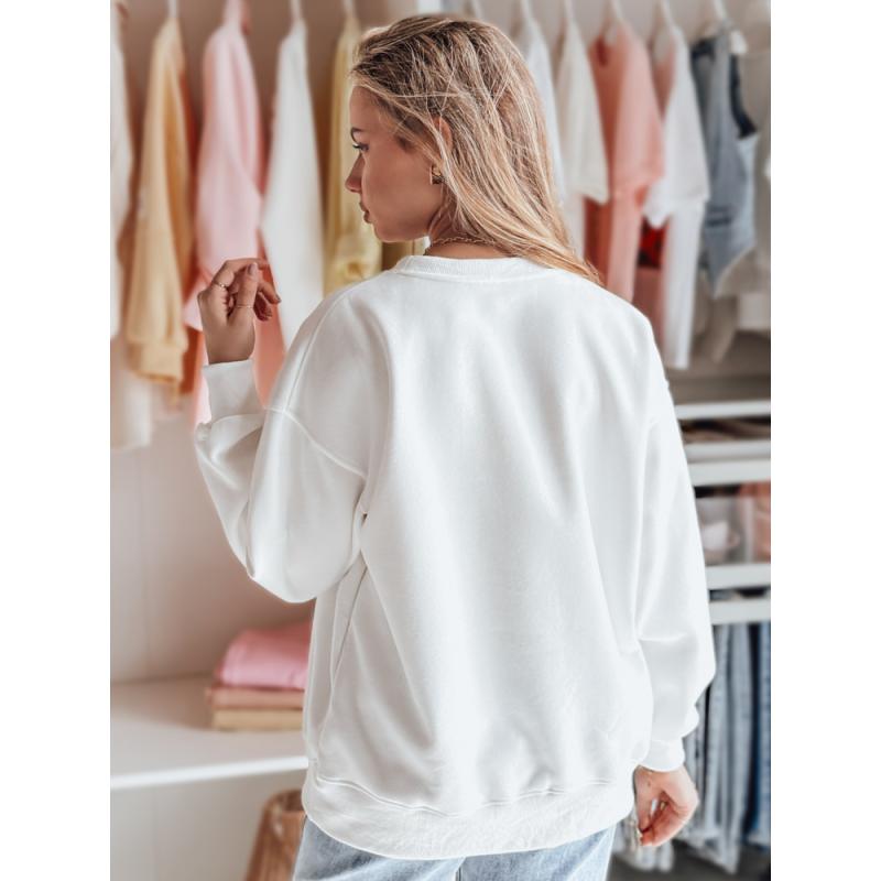 Női oversize pulóver DOGSWEETY fehér