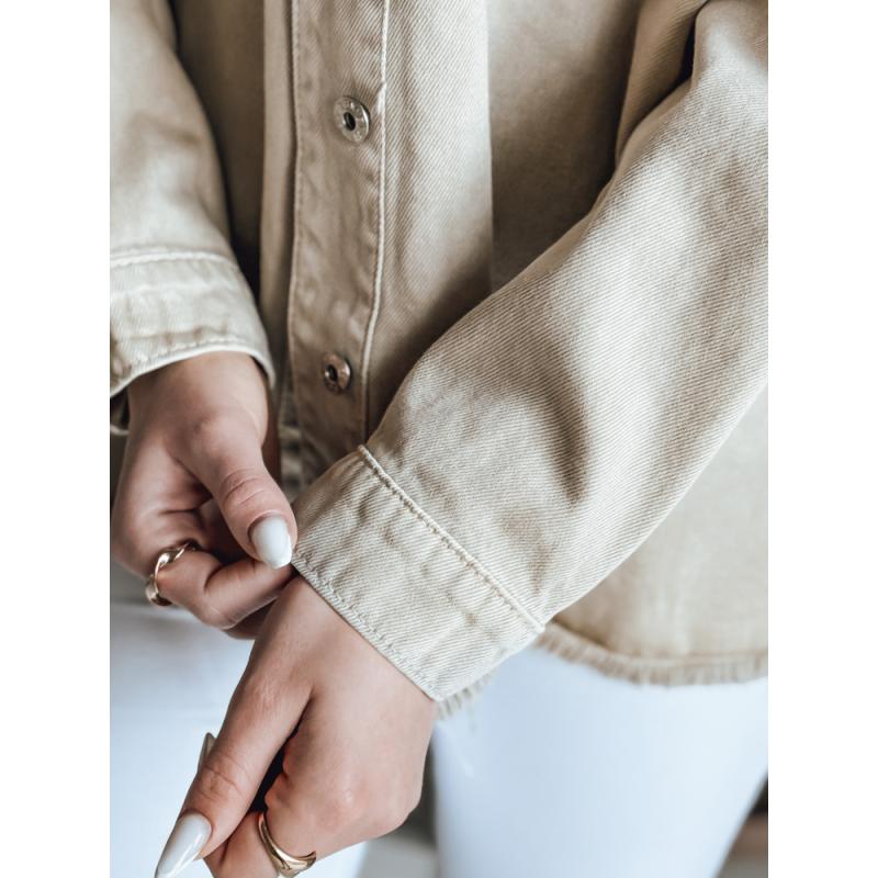 Dámská oversize džínová bunda JUSTDEM béžová