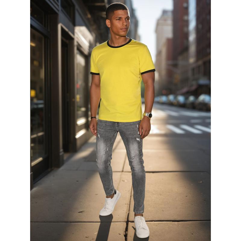 Pánské tričko basic žluté