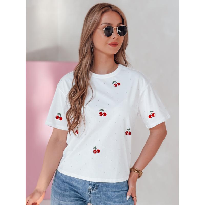 Dámské tričko s třešněmi FRUTTIKA bílá