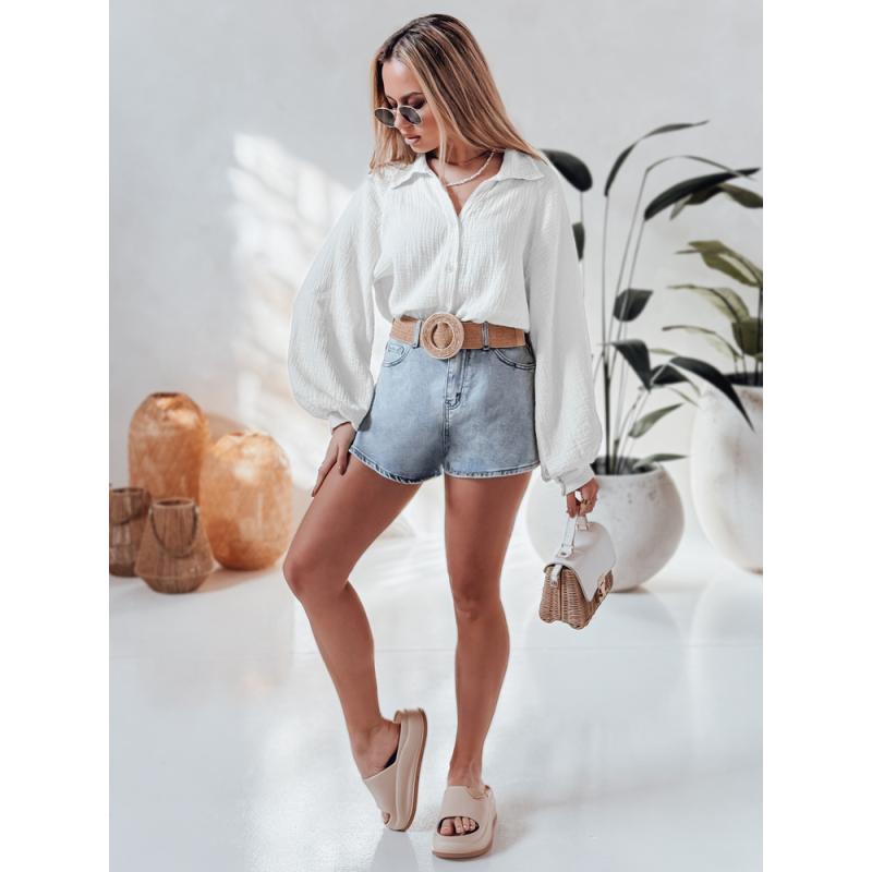 Dámská oversize košile z mušelínu MUSLINEA bílá