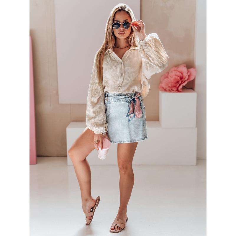 MUSLINEA oversize muszlin női ing, bézs