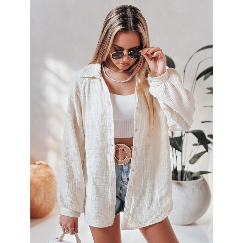 MUSLINEA krém oversize muszlin női ing