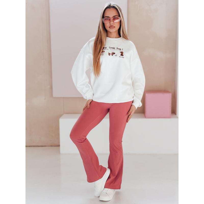 Női oversize pulóver JAMNIKOVE mormotákkal, fehér