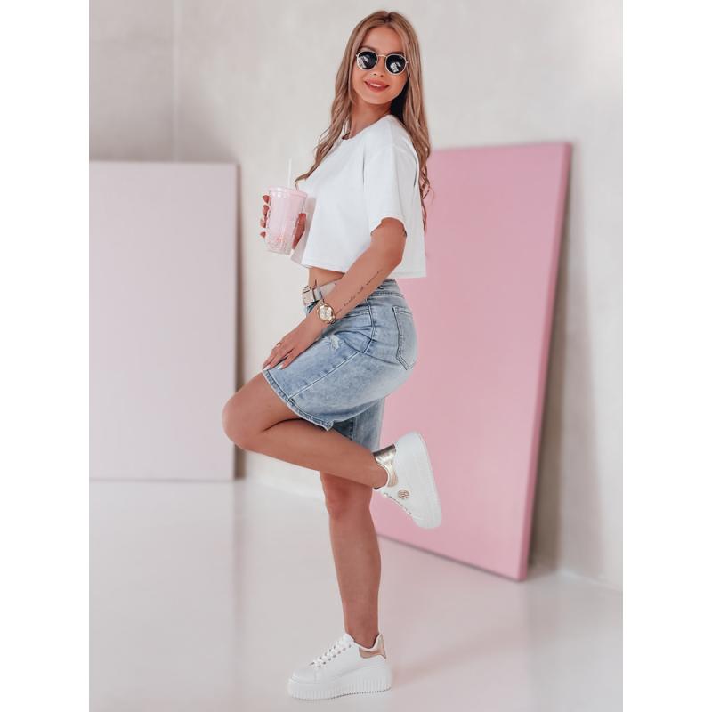 Dámské džínové šortky s páskem SHORTIVA modré