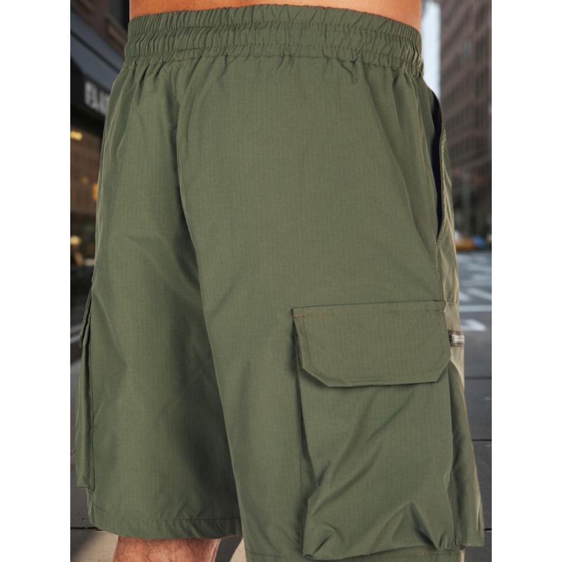 Pánske látkové šortky, zelené