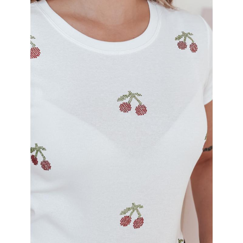 Dámské třešňové tričko CHERRYDUST bílé