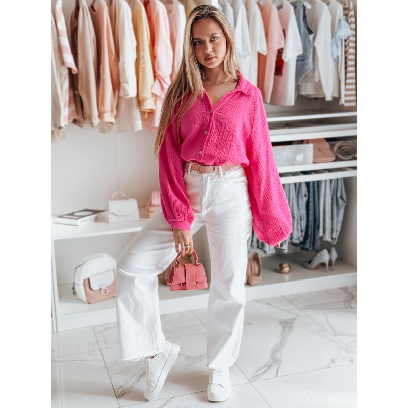 MUSLINEA fukszia oversize muszlin női ing
