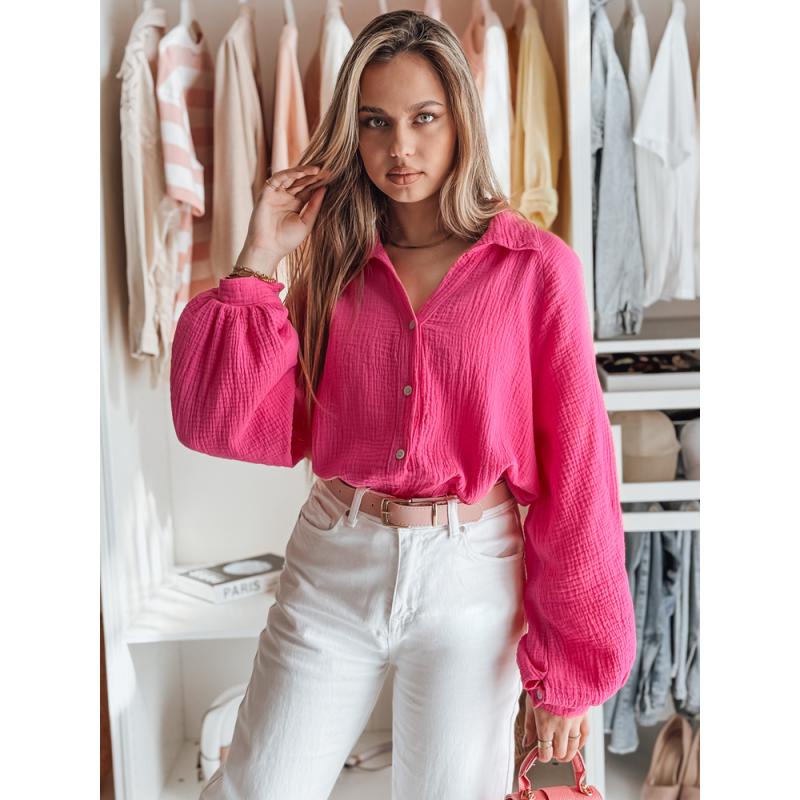 MUSLINEA fukszia oversize muszlin női ing