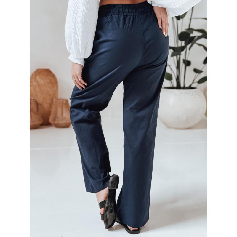 Dámské volnočasové kalhoty s širokými nohavicemi BOHO DAY námořnická modř