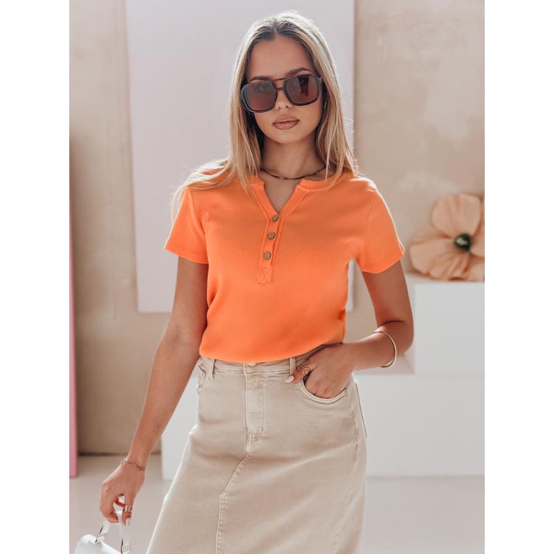 Dámska pruhovaná blúzka KISS LOOK oranžová