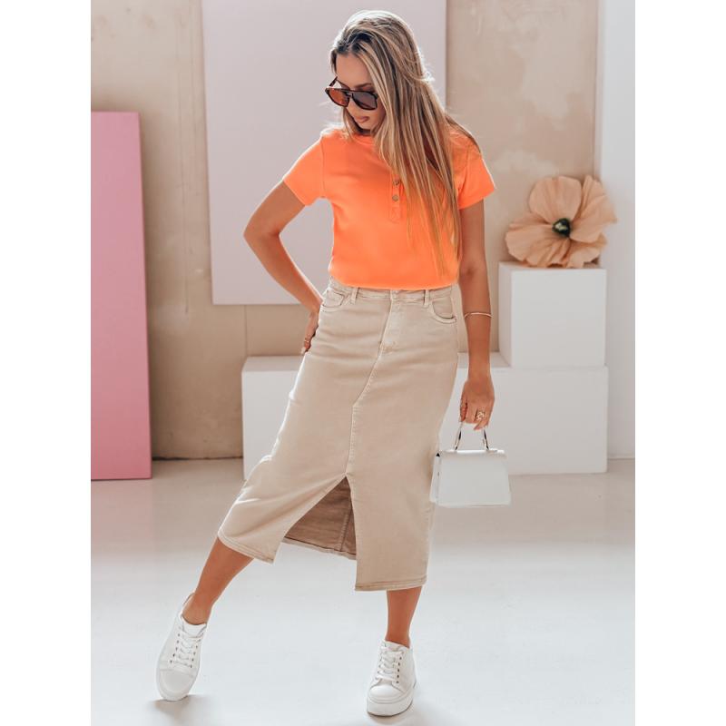 Dámska pruhovaná blúzka KISS LOOK oranžová