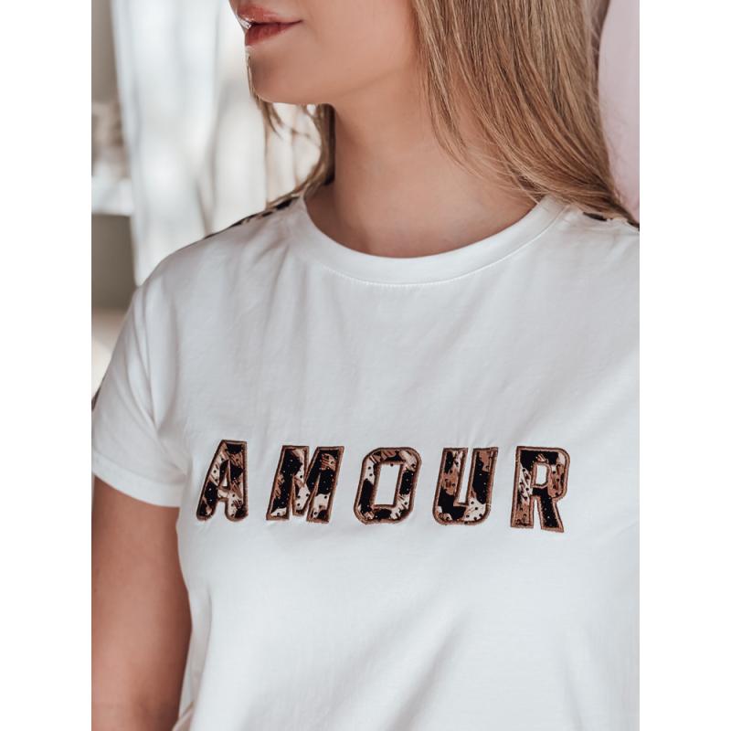 Dámské tričko s výšivkou AMOROSA bílá