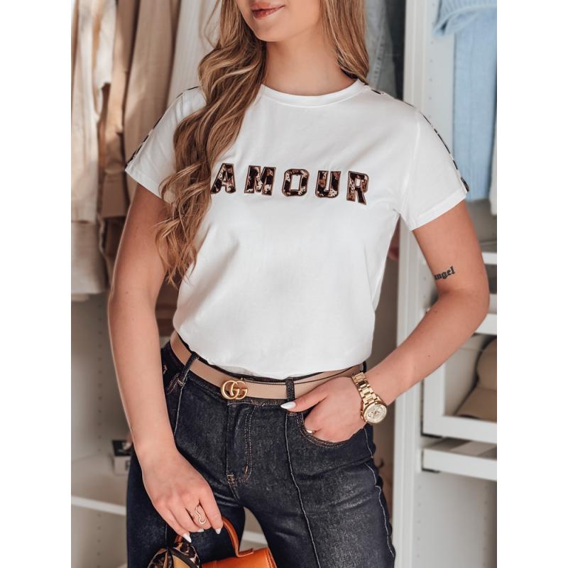 Dámské tričko s výšivkou AMOROSA bílá