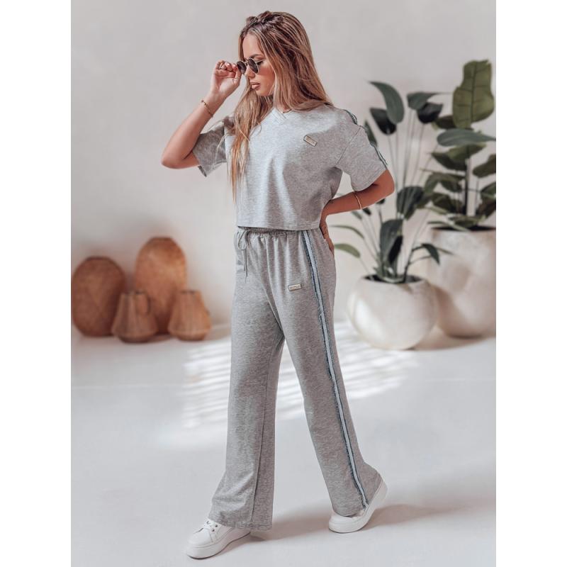 Dámská tepláková souprava nadměrné velikosti SPORT LIKE šedá